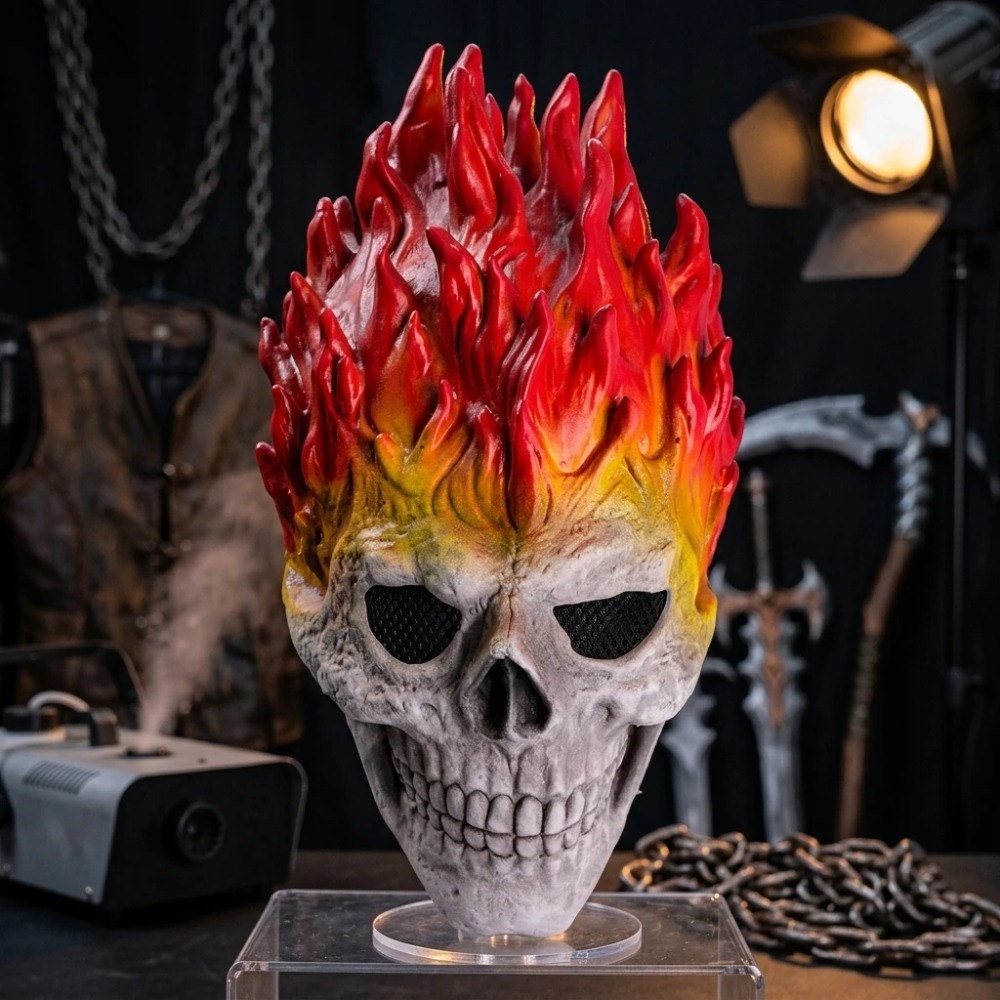 Cosplay Flame Prop - Ghost Rider Flame Skull Latex Full