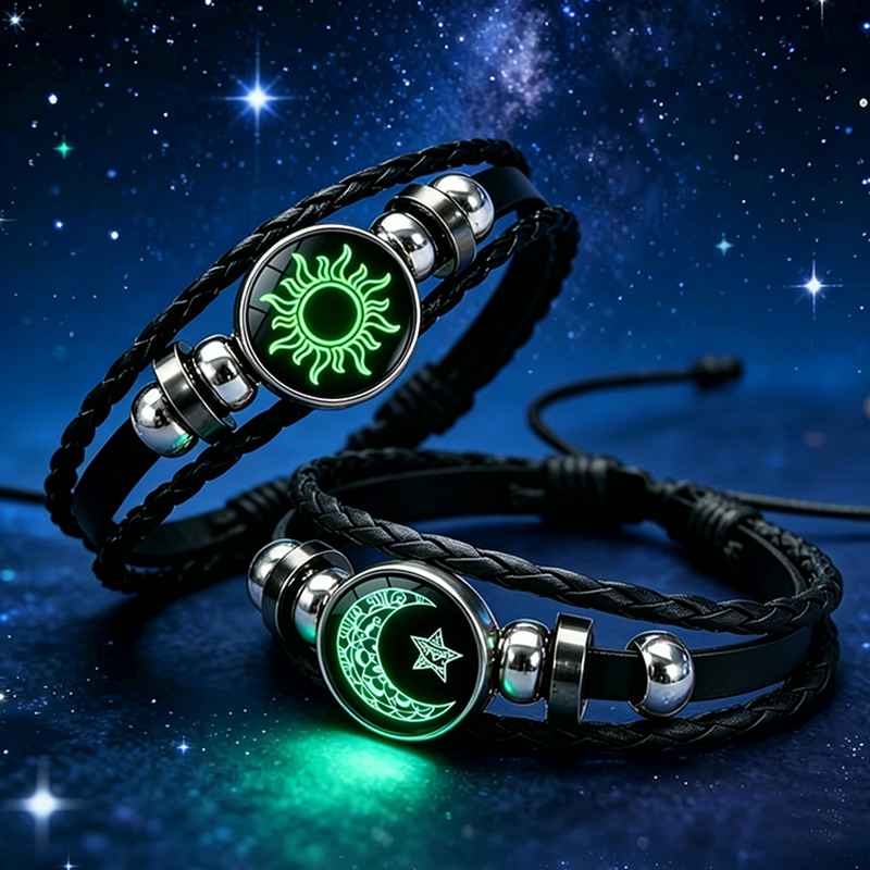 2Pcs Glow in the Dark Sun Moon – Snap Fastener Set recenzja i cena