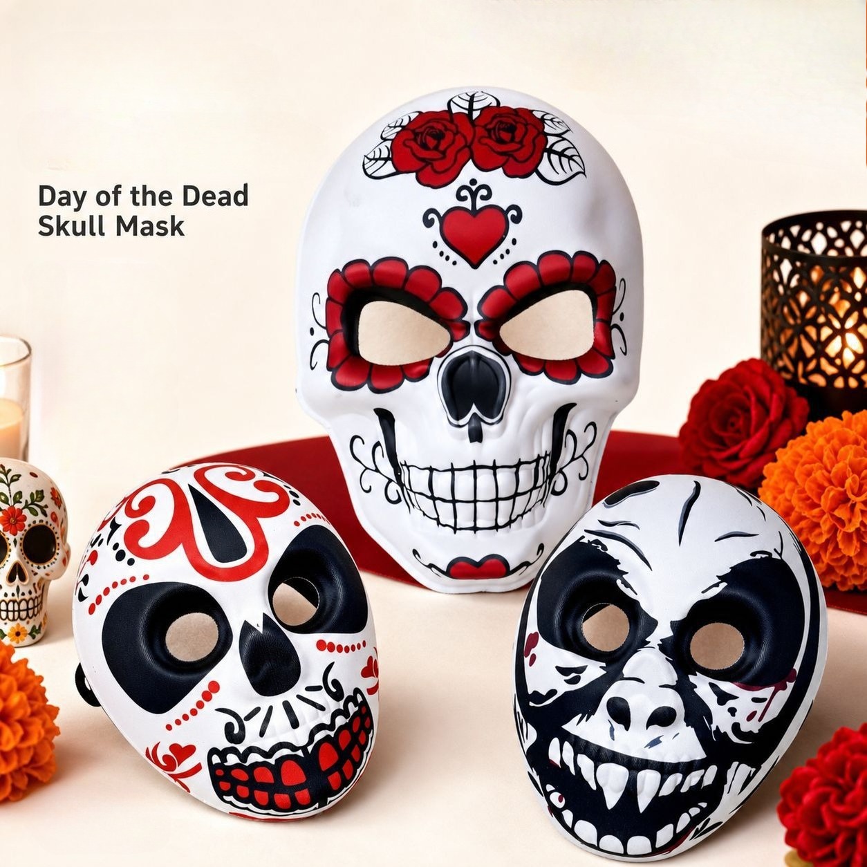 Day of the Dead Mask Colorful  – Cosplay Props Eva Foam recenzja i cena