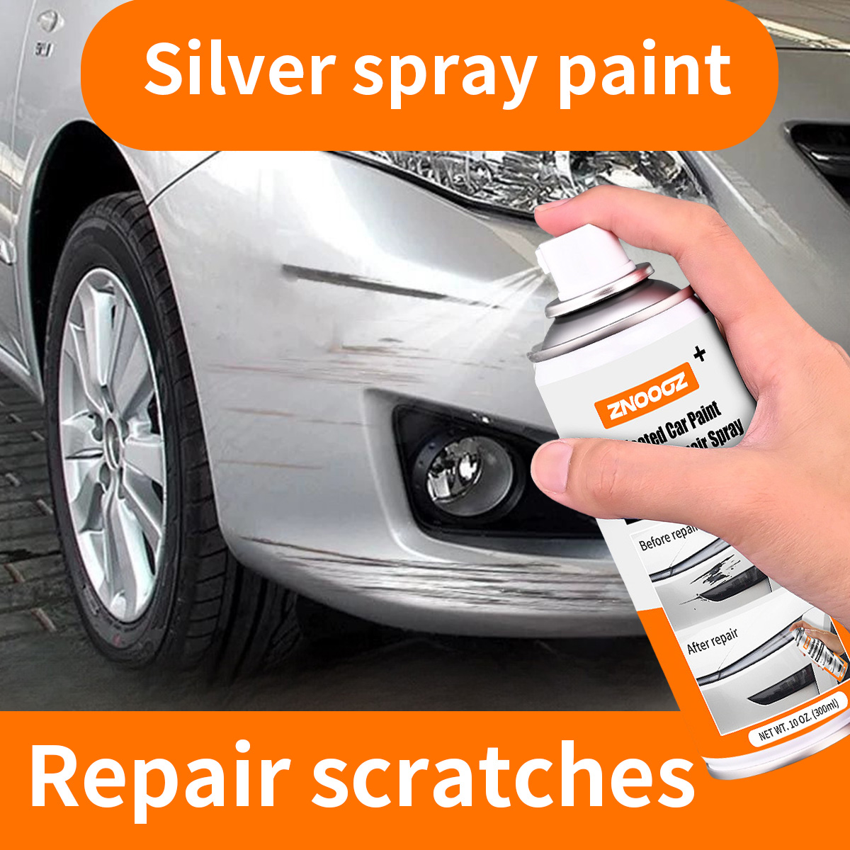 Silver Car Scratch Repair Spra – Metallic Spray Paint recenzja i cena