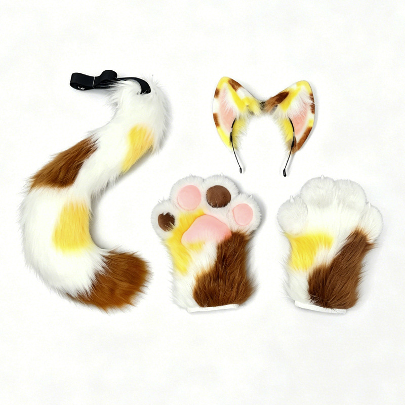 Furry Cat Ears Tail Paws Set C – Detachable Cosplay Prop recenzja i cena