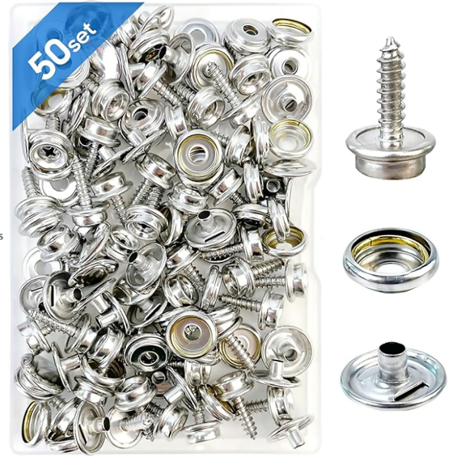 50 Set Stainless Steel Boat Ma – Snap Fastener Set recenzja i cena