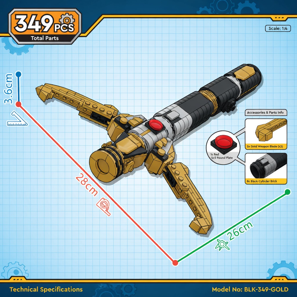 Sci-Fi Energy Sword Hilt MOC B – Cosplay Prop Building recenzja i cena